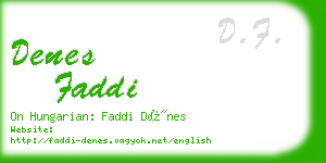 denes faddi business card